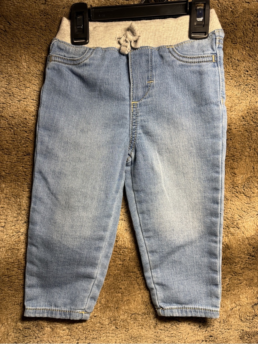 Kids Light Blue Pull-On Stretch Denim Joggers
